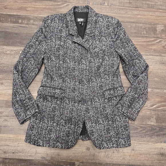 Dkny Jackets & Blazers - DKNY Women's Black and White Jacket